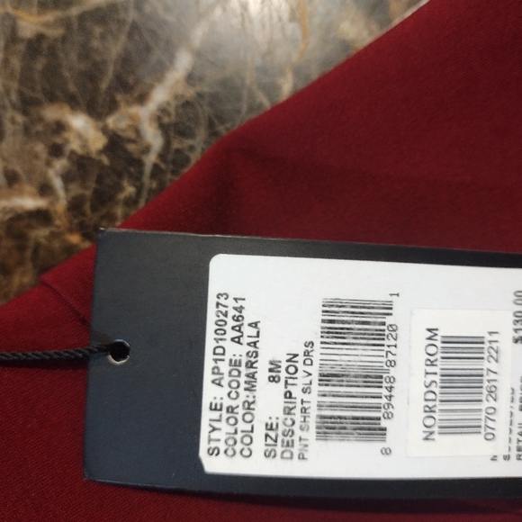 Adrianna Papell NWT A Line Marsalla Dress Size 8 Midi - Picture 4 of 7